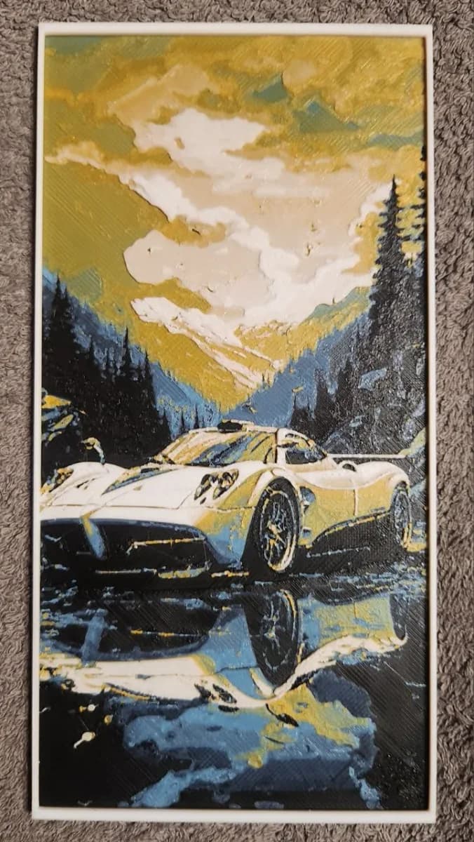 Pagani Zonda - HueForge by keko HueForge model: Pagani Zonda - HueForge by keko