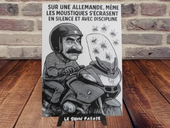 Plaque Humour BMW moto hueforge by leshowpatate HueForge model: Plaque Humour BMW moto hueforge by leshowpatate