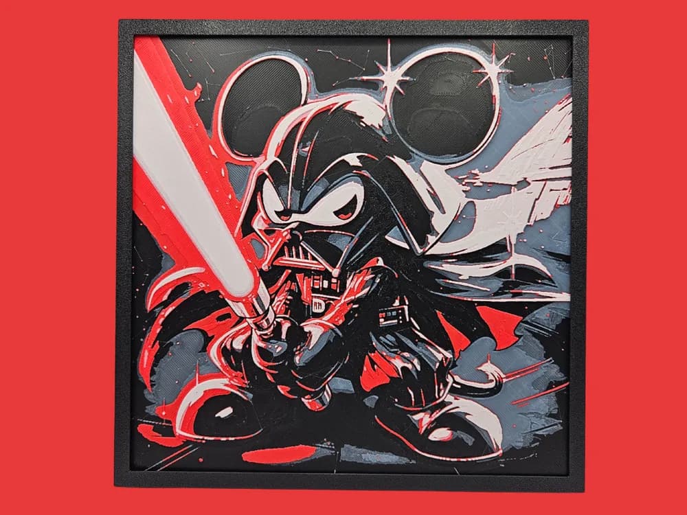 Mickey Mouse - Darth Vader by Canadian Gamer HueForge model: Mickey Mouse - Darth Vader by Canadian Gamer