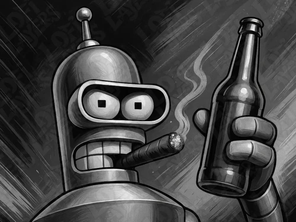 Bender Hueforge by LoFi Layers HueForge model: Bender Hueforge by LoFi Layers