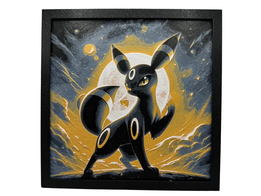 Umbreon - Pokemon Hueforge by Canadian Gamer HueForge model: Umbreon - Pokemon Hueforge by Canadian Gamer