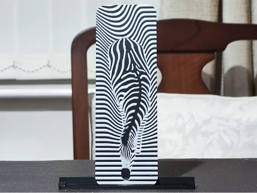 HueForge model: Zebra Bookmark - 2 Color by BoDad