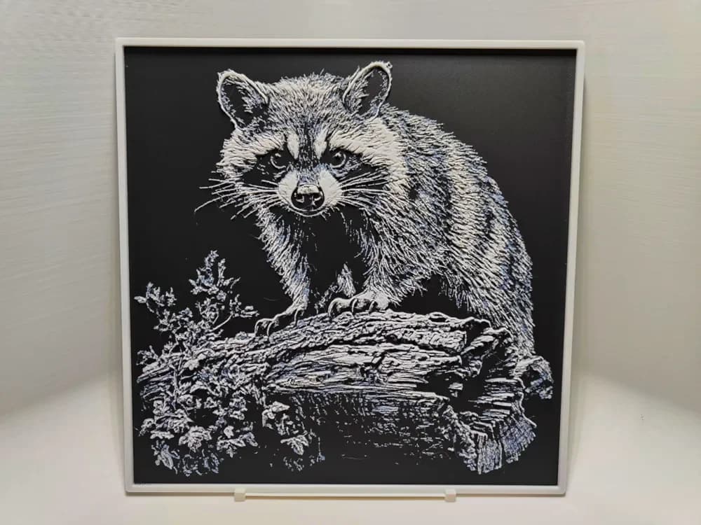 Racoon - Hueforge by BeaN HueForge model: Racoon - Hueforge by BeaN
