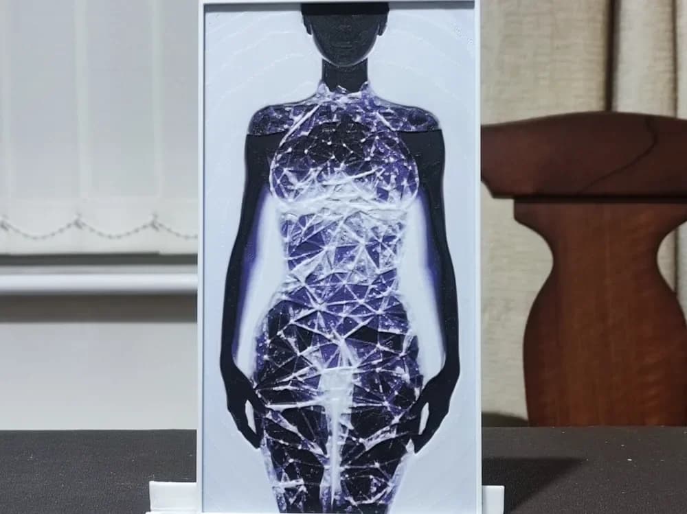 Fractal Body - HueForge 3 Color by BoDad HueForge model: Fractal Body - HueForge 3 Color by BoDad