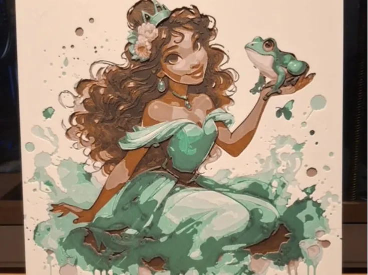 Princess and the Frog - Tiana - Hueforge by 3dGlow HueForge model: Princess and the Frog - Tiana - Hueforge by 3dGlow