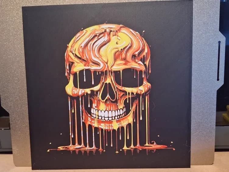 Skull Drip - Hueforge by 3dGlow HueForge model: Skull Drip - Hueforge by 3dGlow