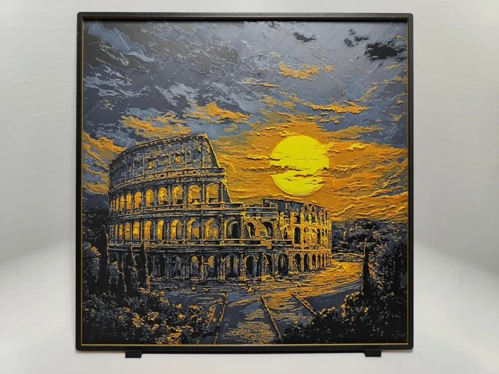 Colosseum sunset - Hueforge by BeaN HueForge model: Colosseum sunset - Hueforge by BeaN