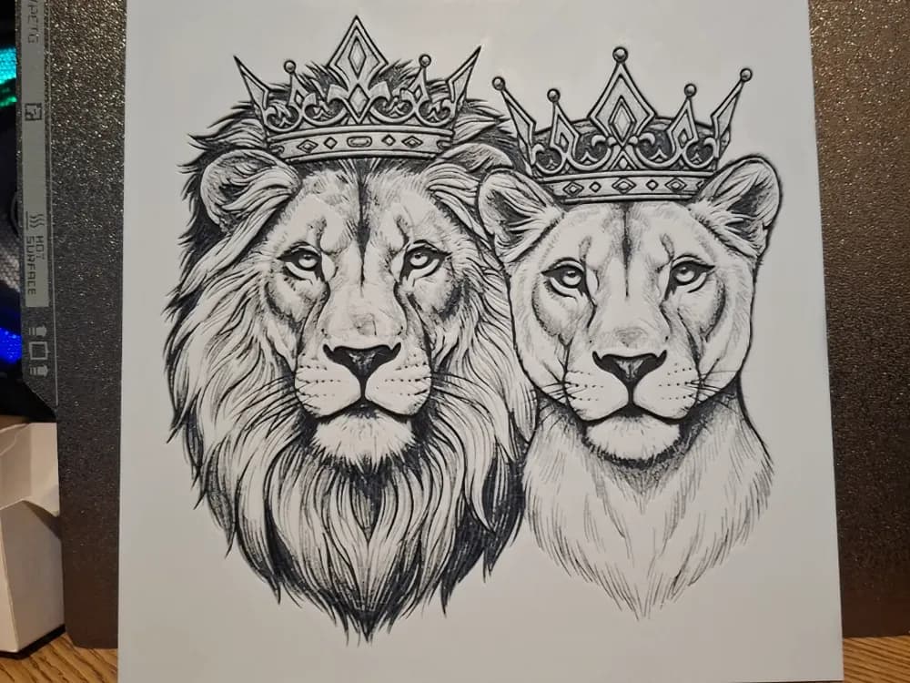 His Queen Her King by 3dGlow HueForge model: His Queen Her King by 3dGlow