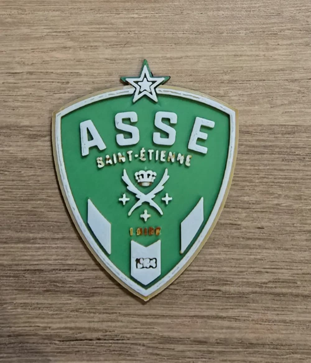 ASSE Sports Association of Saint-Étienne Logo by Kactus Fpv HueForge model: ASSE Sports Association of Saint-Étienne Logo by Kactus Fpv