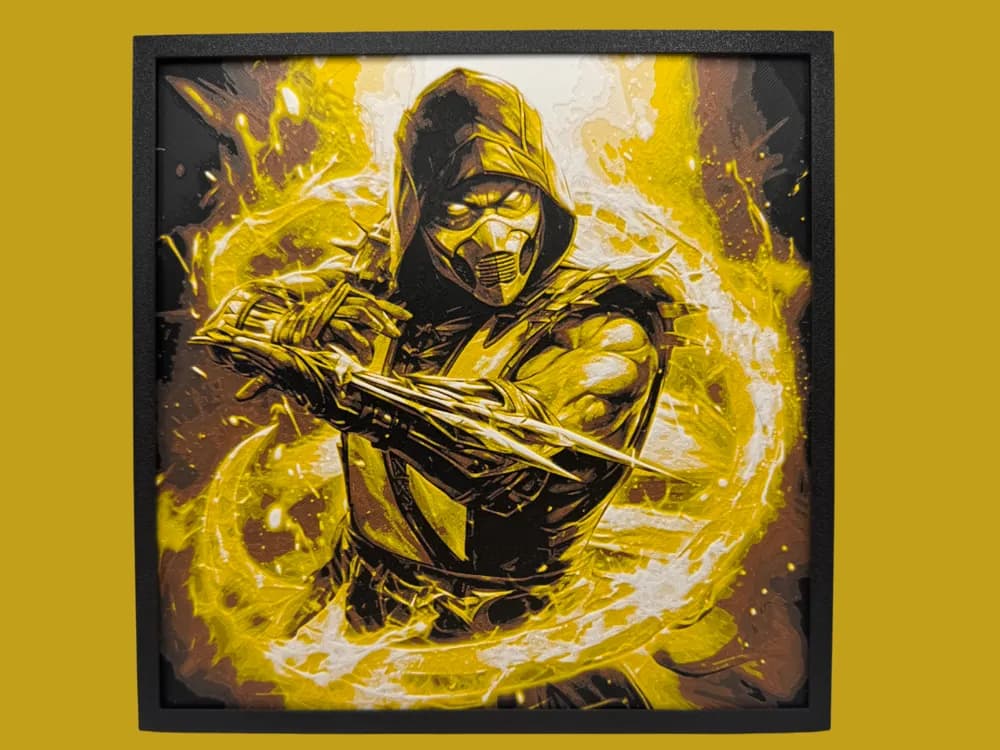 Scorpion - Mortal Kombat by Canadian Gamer HueForge model: Scorpion - Mortal Kombat by Canadian Gamer