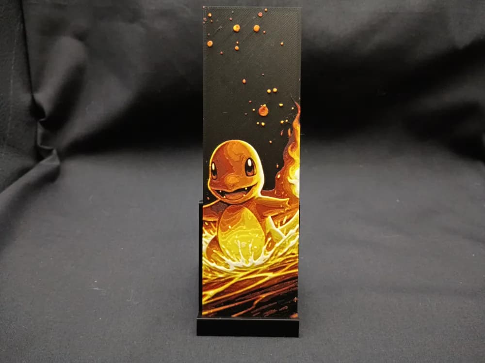 Charmander - Bookmark by 3djd HueForge model: Charmander - Bookmark by 3djd