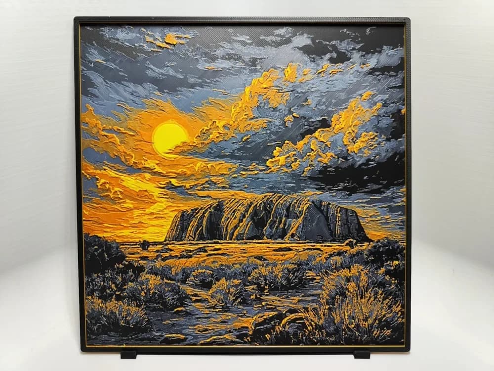 Uluru Sunset - Hueforge by BeaN HueForge model: Uluru Sunset - Hueforge by BeaN