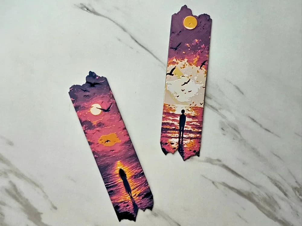 Depths of Reflection - Bookmarks set of Two by C3D HueForge model: Depths of Reflection - Bookmarks set of Two by C3D