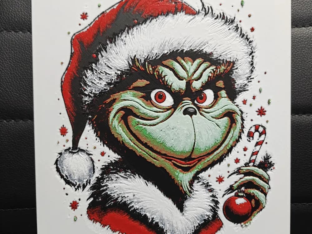 Grinch Multi-Coloured by TheHueforgeLady HueForge model: Grinch Multi-Coloured by TheHueforgeLady