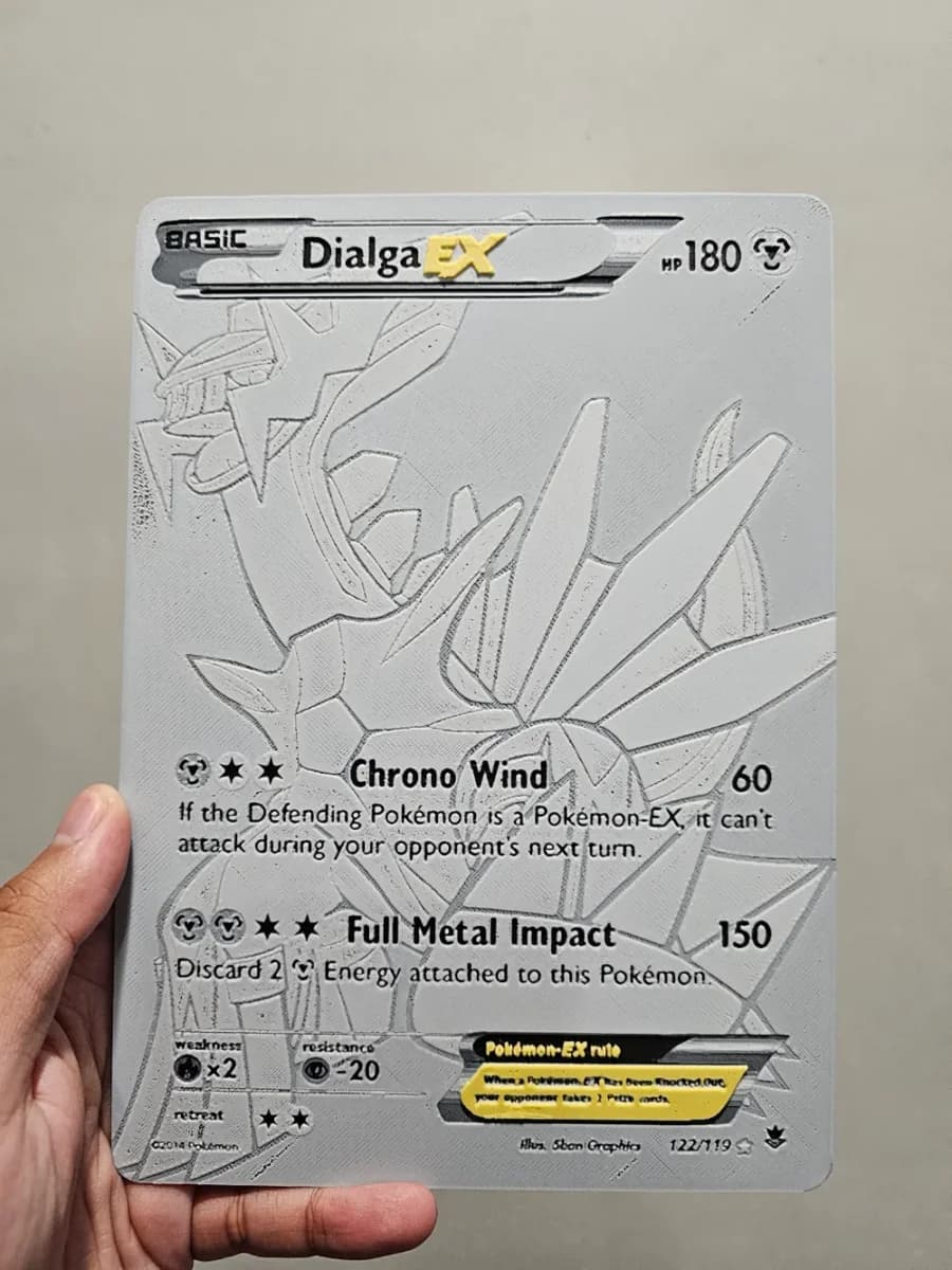 Oversized Pokemon Card Dialga EX Hueforge