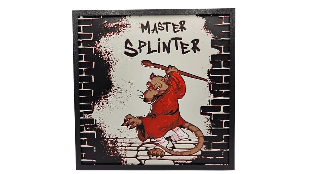 Master Splinter (Retro 1980s TMNT Hueforge) by BusyKikiBee HueForge model: Master Splinter (Retro 1980s TMNT Hueforge) by BusyKikiBee