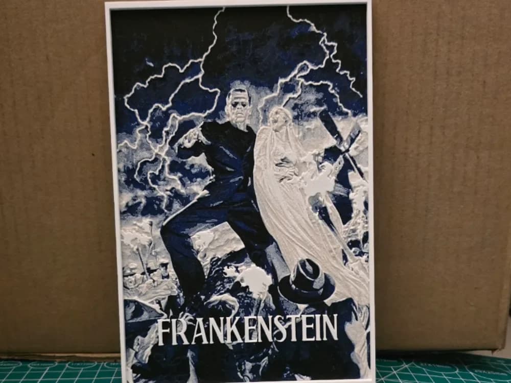 Frankenstein Movie Poster V2 - Hueforge Art