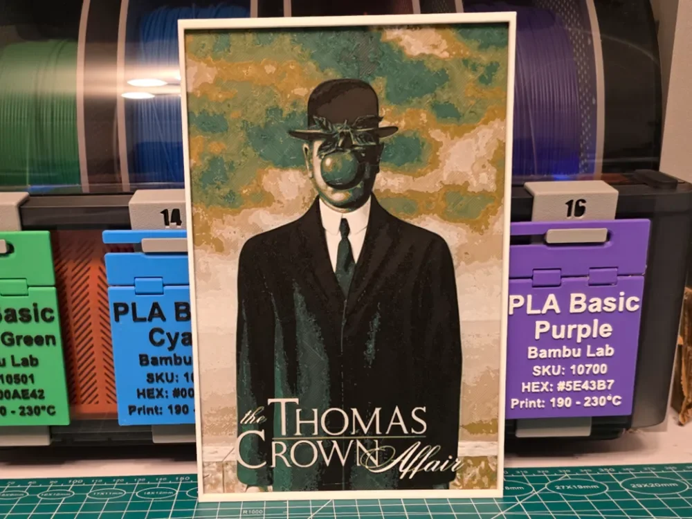 HueForge model: The Thomas Crown Affair Movie Poster - Hueforge by Lumpy3D