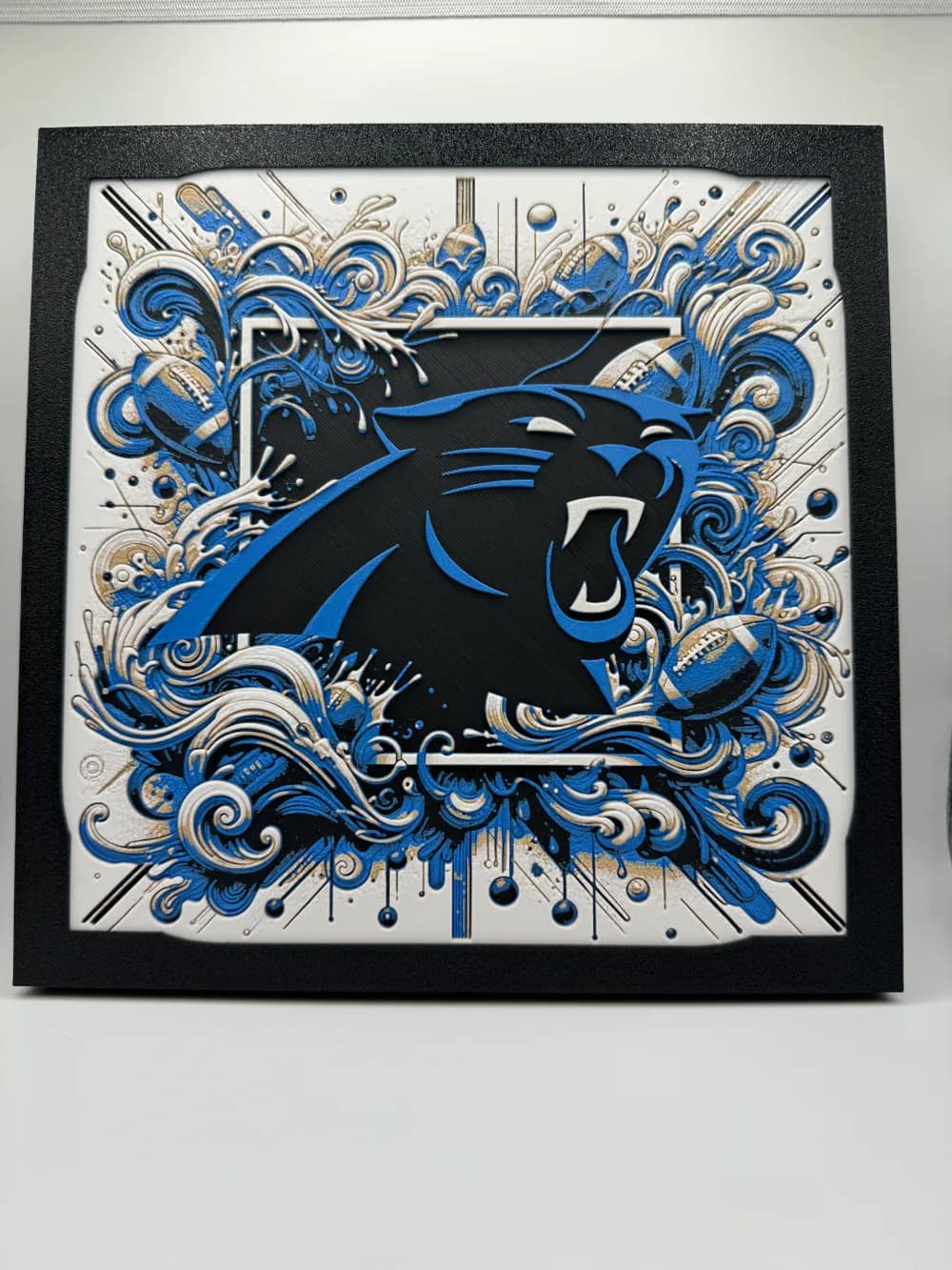 Carolina Panthers - NFL Hueforge by Canadian Gamer HueForge model: Carolina Panthers - NFL Hueforge by Canadian Gamer