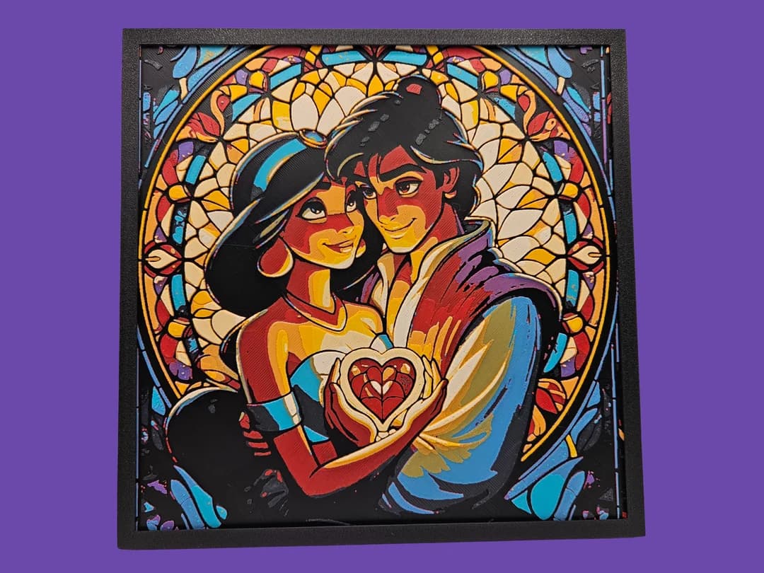 Princess Jasmine and Aladdin by BusyKikiBee HueForge model: Princess Jasmine and Aladdin by BusyKikiBee