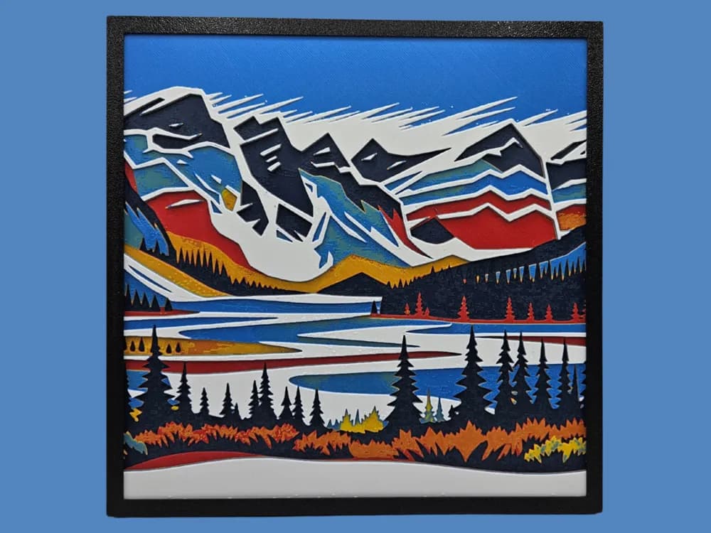 HueForge model: Mountain Vista by BusyKikiBee