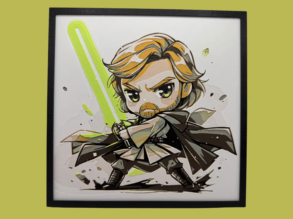 Obi Wan Kenobi - Chibi Edition by Canadian Gamer HueForge model: Obi Wan Kenobi - Chibi Edition by Canadian Gamer