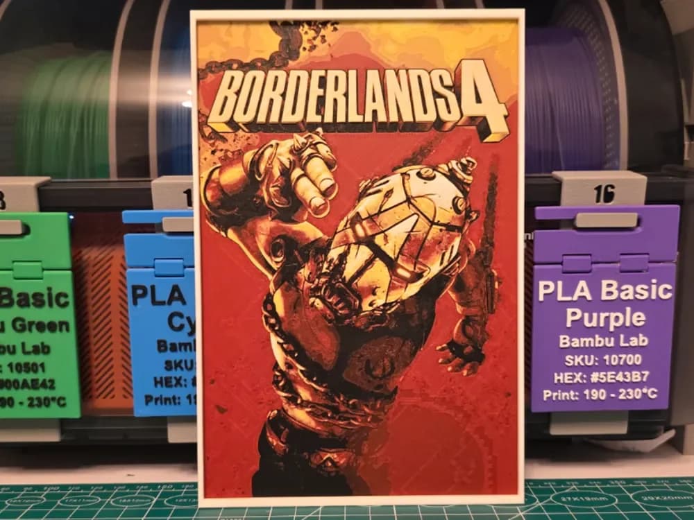 Borderlands 4 Game Poster - Hueforge Art by Lumpy3D HueForge model: Borderlands 4 Game Poster - Hueforge Art by Lumpy3D