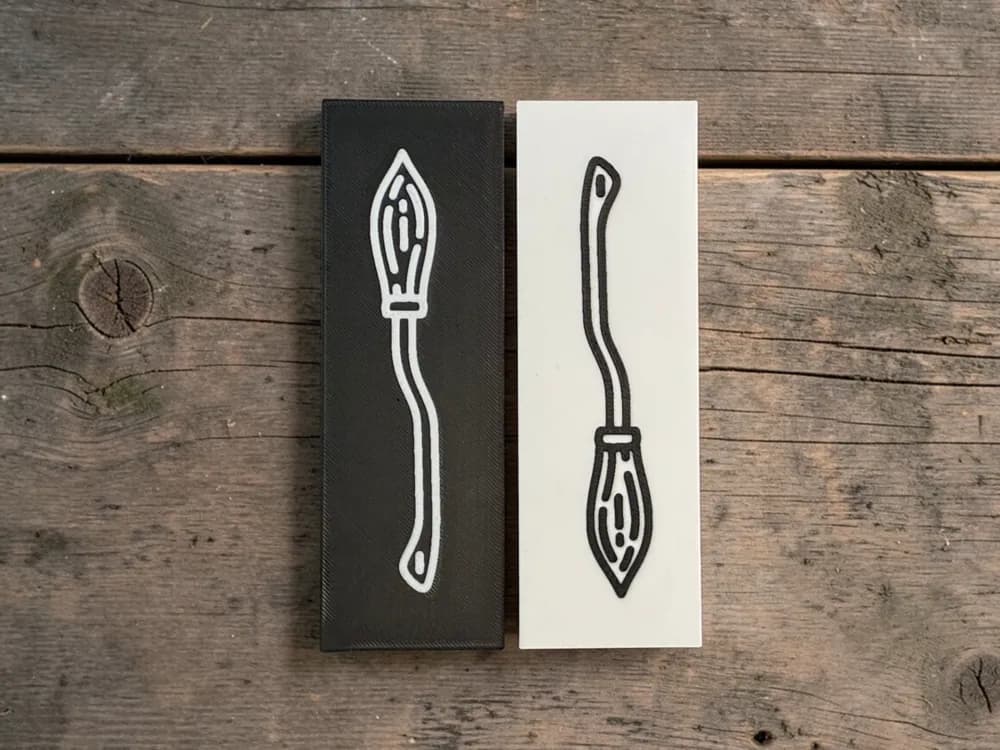 Harry Potter Nimbus 2000 Minimalist Bookmark by The SkyLab 3D HueForge model: Harry Potter Nimbus 2000 Minimalist Bookmark by The SkyLab 3D