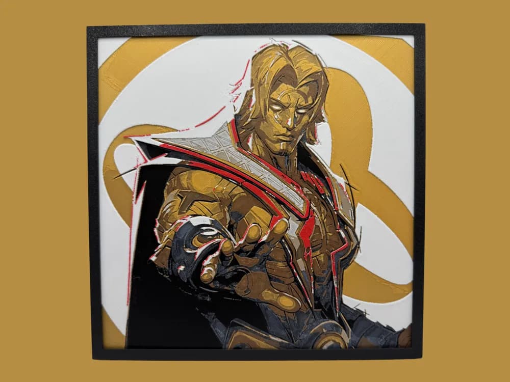 HueForge model: Adam Warlock - Marvel Rivals by Canadian Gamer