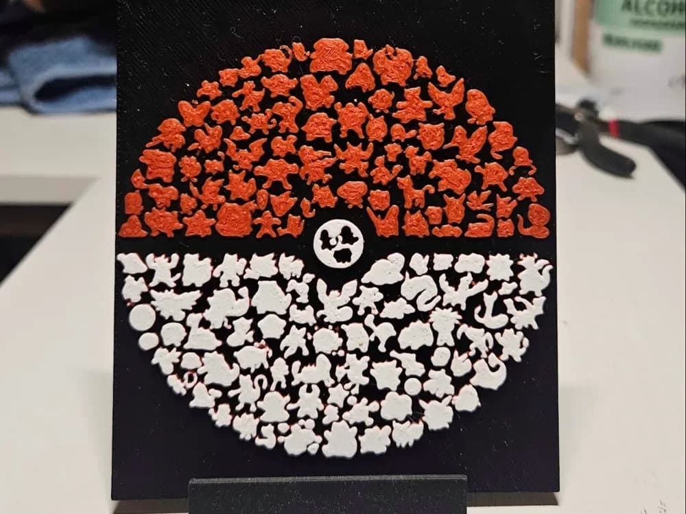 Pokeball by Mano's 3d_Art HueForge model: Pokeball by Mano's 3d_Art