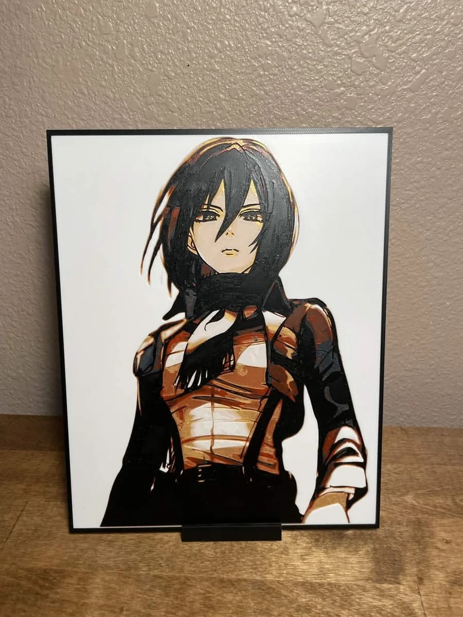 Mikasa by Cloudy Nostalgia HueForge model: Mikasa by Cloudy Nostalgia