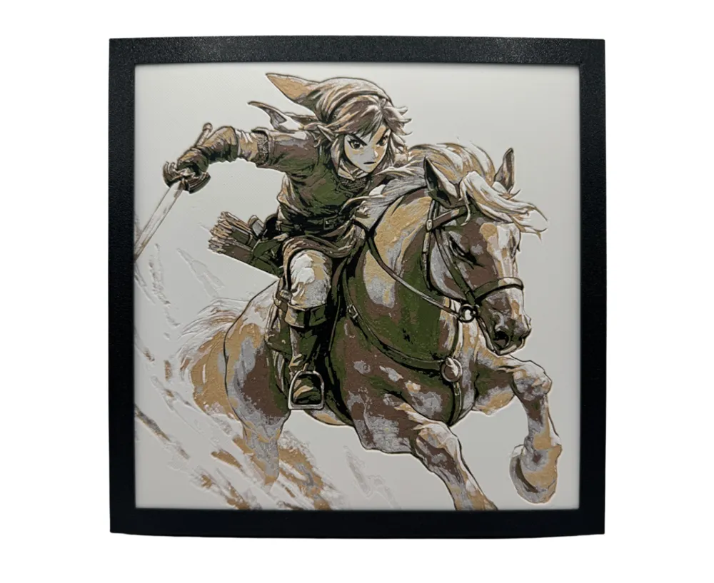 Link - Horseback by Canadian Gamer HueForge model: Link - Horseback by Canadian Gamer