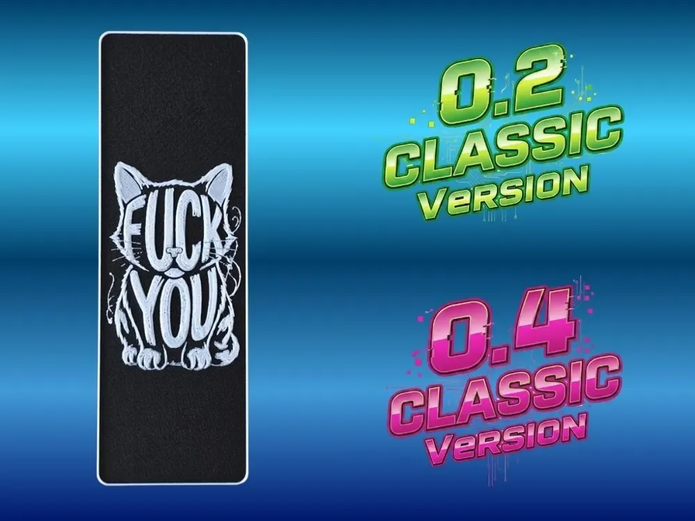 F*ck Cat Bookmark by Atrus Design HueForge model: F*ck Cat Bookmark by Atrus Design