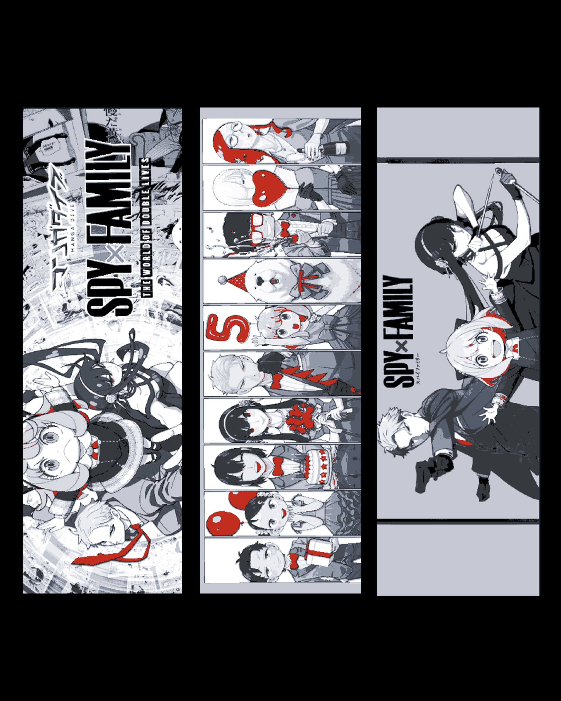 Fan Art Manga Special - Spy Family set of Bookmarks by BooneCo3d HueForge model: Fan Art Manga Special - Spy Family set of Bookmarks by BooneCo3d