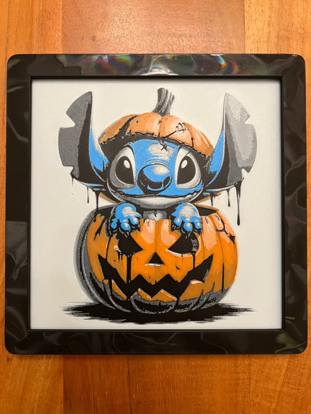 Stitch in a Jack-O-Lantern(Multi-Colored) by JustBe 3D Printing HueForge model: Stitch in a Jack-O-Lantern(Multi-Colored) by JustBe 3D Printing