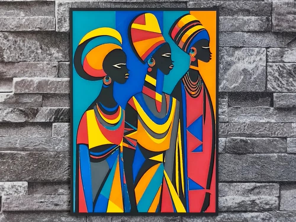 hueforge African woman patter colors by StefBull85 HueForge model: hueforge African woman patter colors by StefBull85