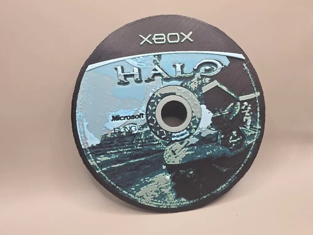 Halo Xbox CD - HueForge by keko HueForge model: Halo Xbox CD - HueForge by keko