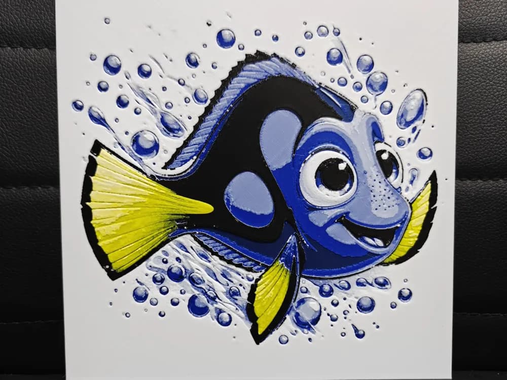 HueForge model: Dory Finding Nemo by TheHueforgeLady