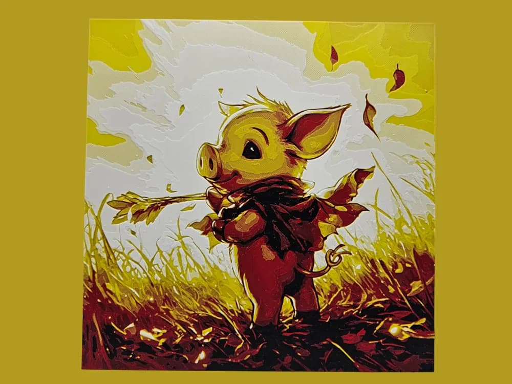 Piglet Dreams of Adventure by BusyKikiBee HueForge model: Piglet Dreams of Adventure by BusyKikiBee