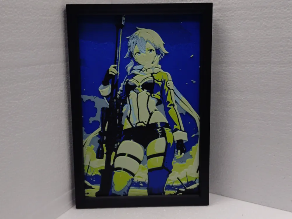 Sword art Online Sinon II by Asgar3D HueForge model: Sword art Online Sinon II by Asgar3D