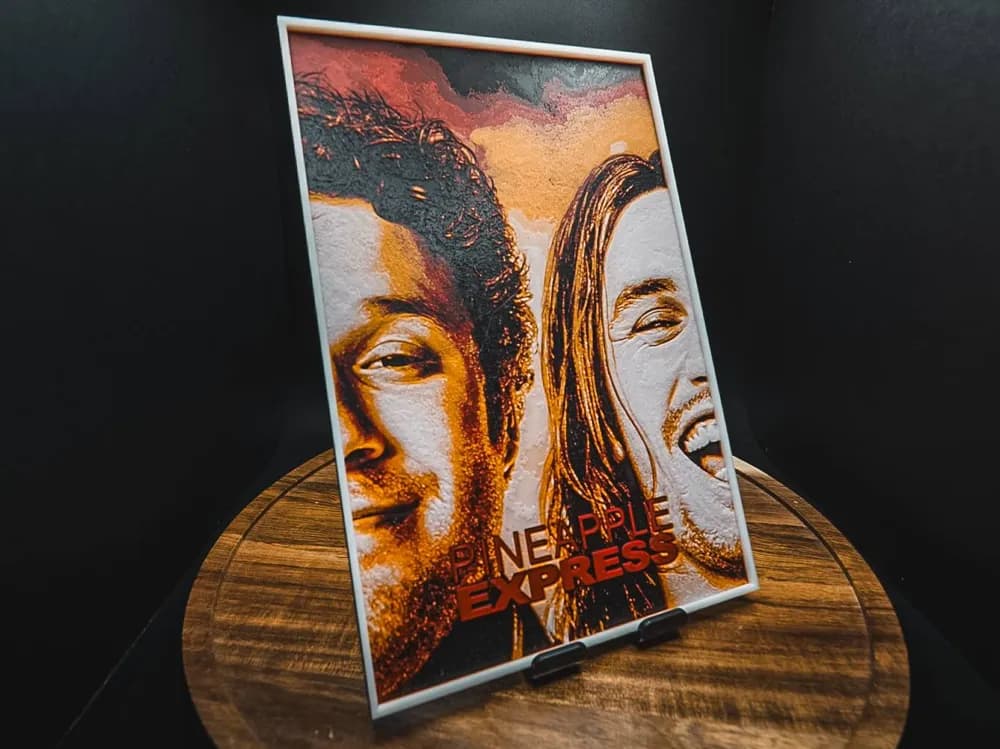 Pineapple Express (Movie Poster - HueForge) by HugheCraft HueForge model: Pineapple Express (Movie Poster - HueForge) by HugheCraft