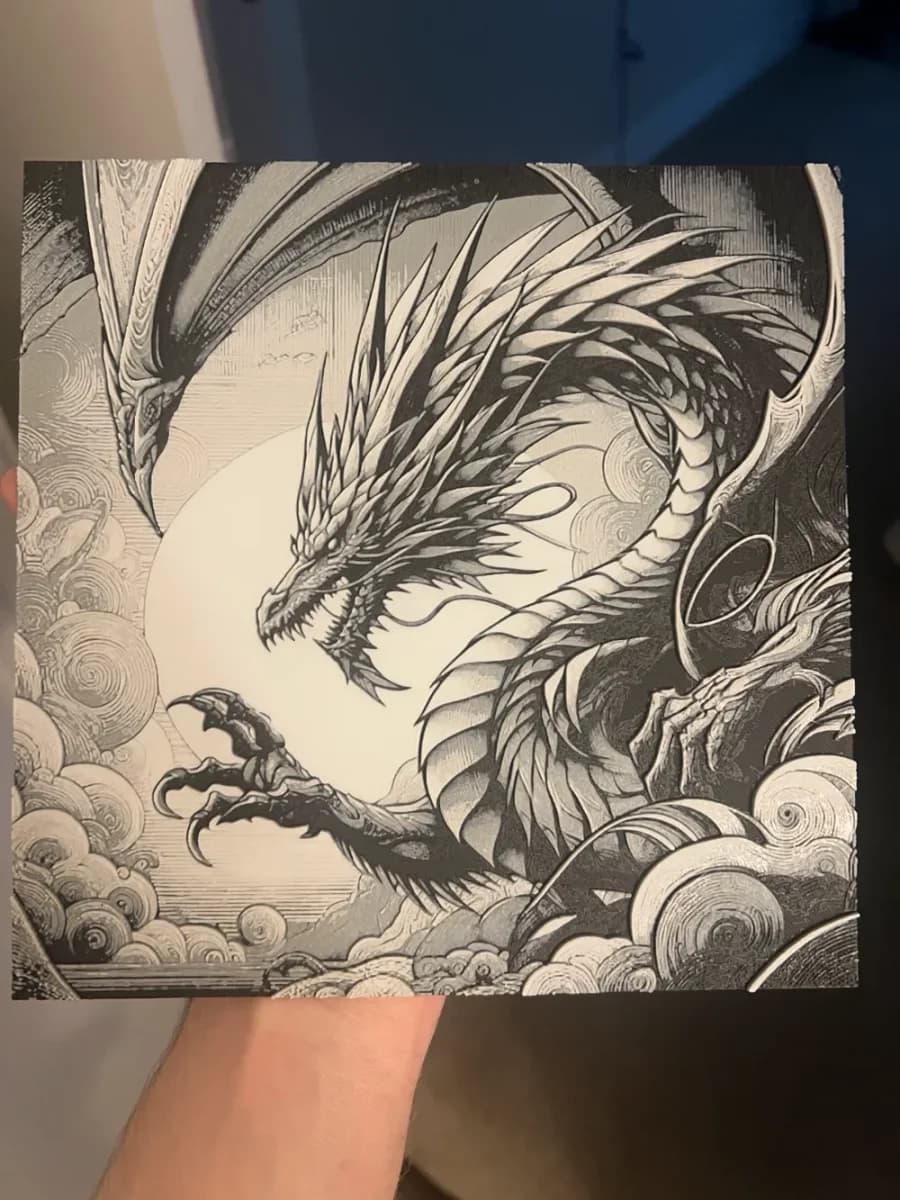 Dragon Art Hueforge NO AMS Needed by RP47 Designs HueForge model: Dragon Art Hueforge NO AMS Needed by RP47 Designs