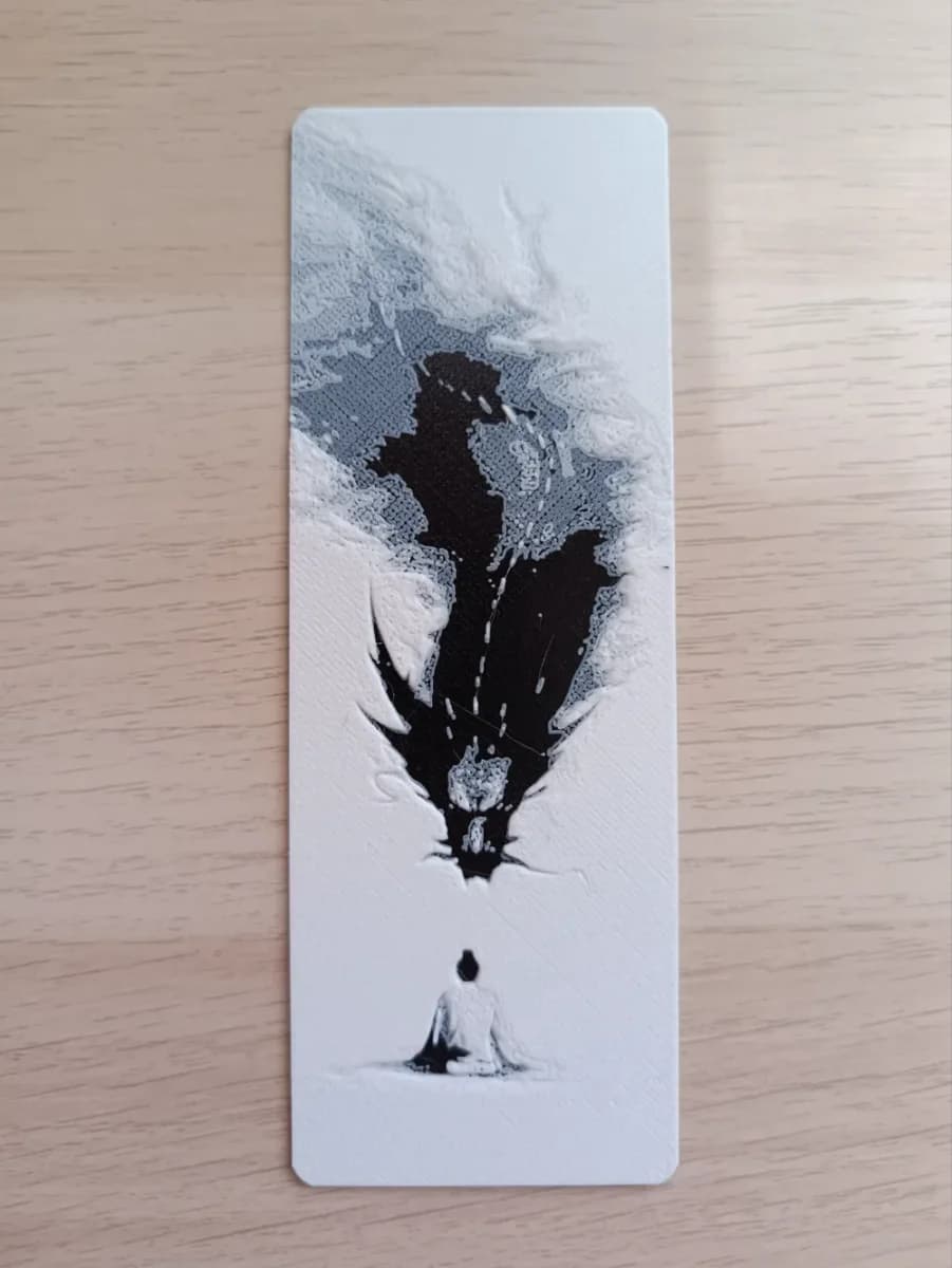 Dragon Smoke Bookmark by Atrus Design HueForge model: Dragon Smoke Bookmark by Atrus Design