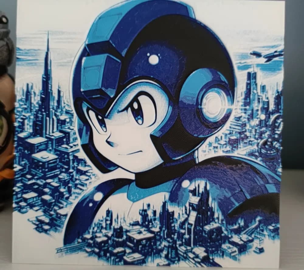 Hueforge Megaman by Litolunar HueForge model: Hueforge Megaman by Litolunar
