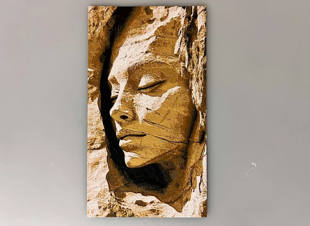 Face in the Rock, Faces in Places by 3djd HueForge model: Face in the Rock, Faces in Places by 3djd