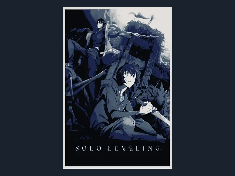 Solo Leveling (Series Poster - HueForge) by HugheCraft HueForge model: Solo Leveling (Series Poster - HueForge) by HugheCraft