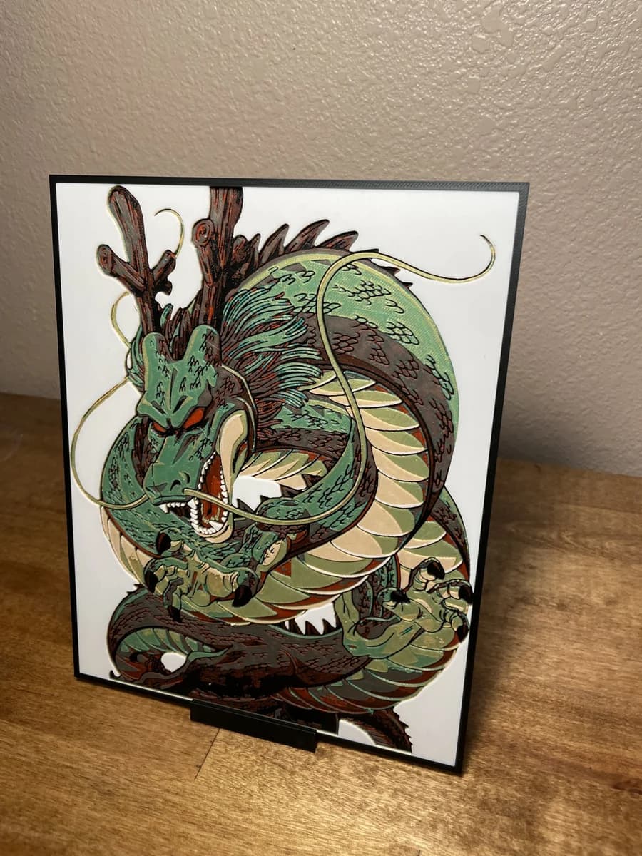 Shenron by Cloudy Nostalgia HueForge model: Shenron by Cloudy Nostalgia