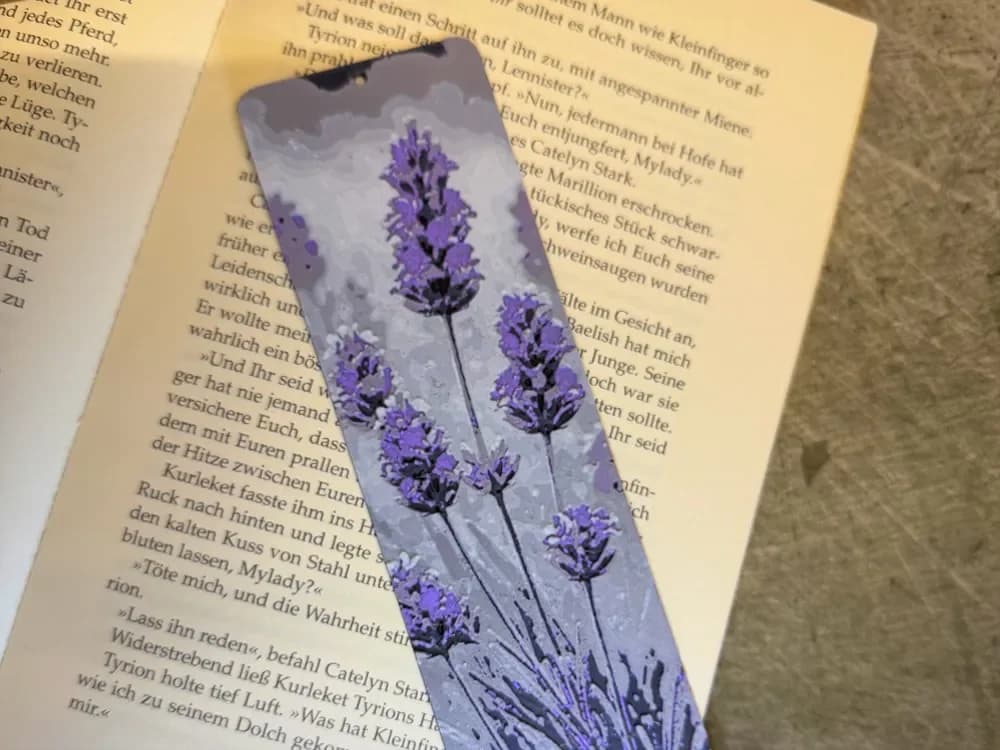 Lavender Bookmark by Loupes HueForge model: Lavender Bookmark by Loupes
