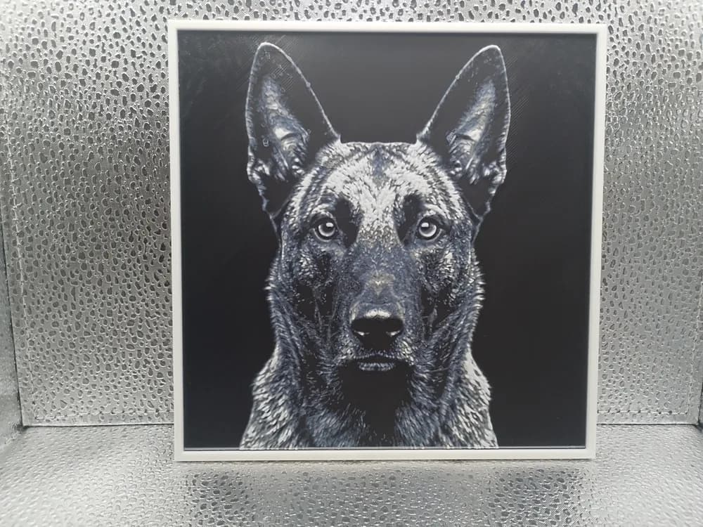 Dutch Shepherd - Hueforge by Borishotch Industries HueForge model: Dutch Shepherd - Hueforge by Borishotch Industries