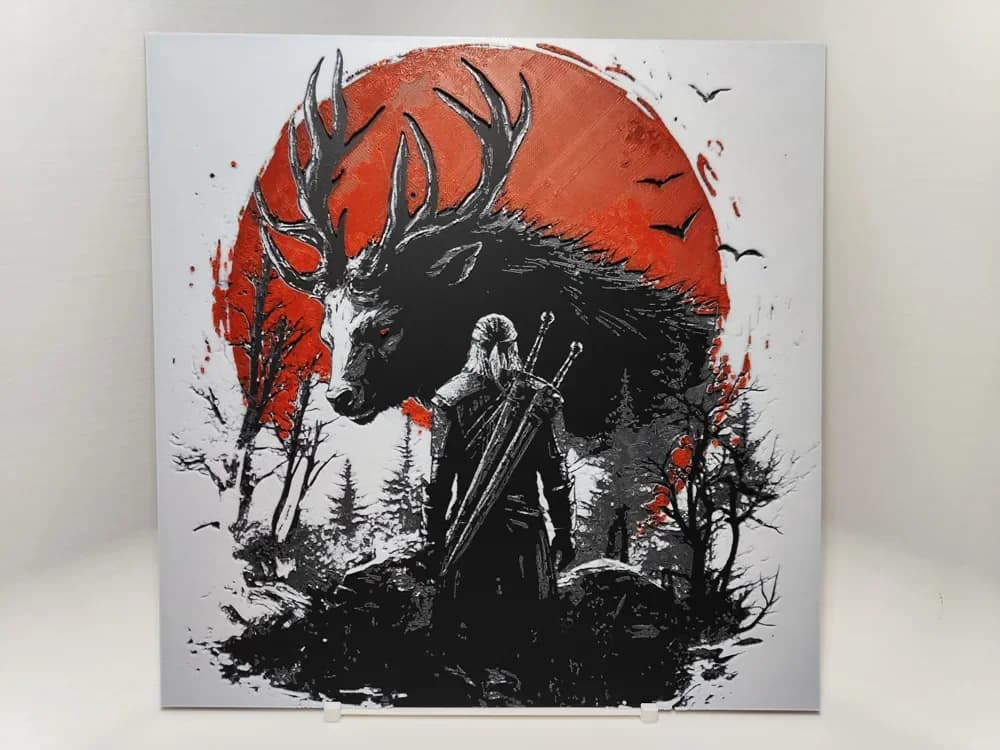 Witcher on Hunt - Hueforge by BeaN HueForge model: Witcher on Hunt - Hueforge by BeaN